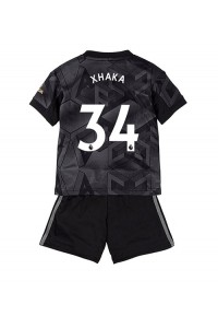 Fotbalové Dres Arsenal Granit Xhaka #34 Dětské Venkovní Oblečení 2022-23 Krátký Rukáv (+ trenýrky)